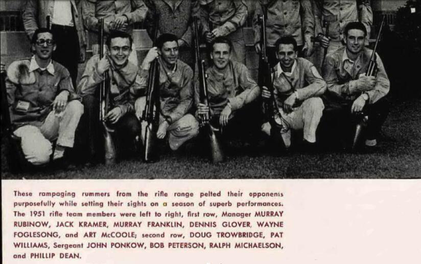 photo of UCSB rifle team including Jack Kramer