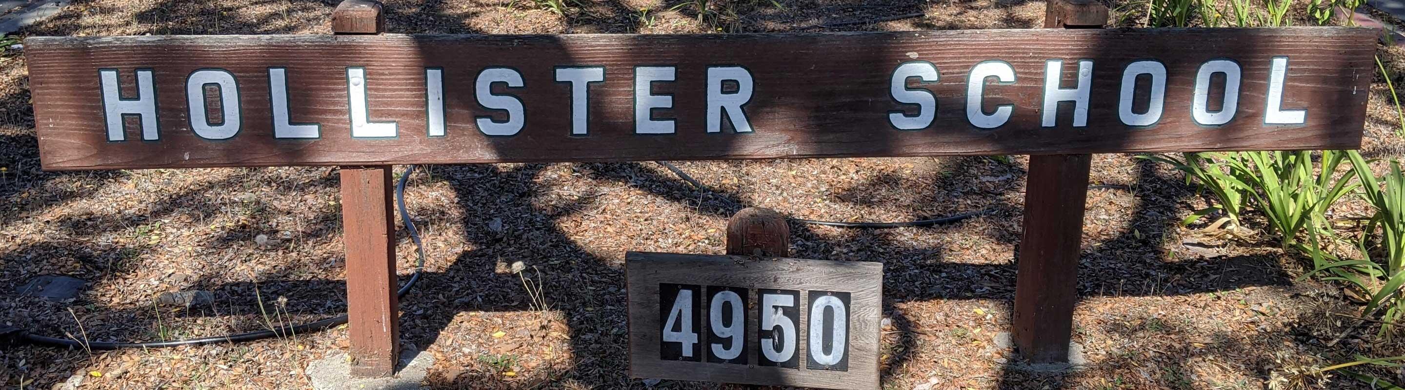 Hollister Elementary Sign